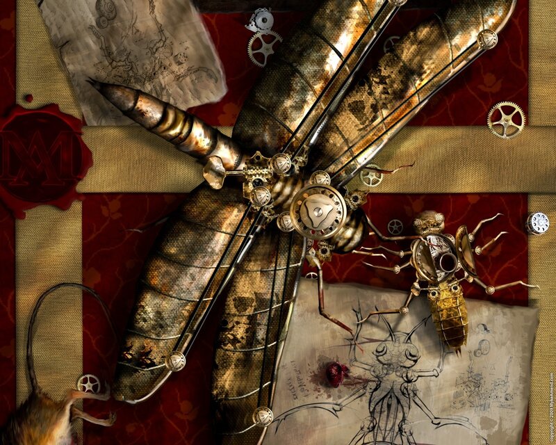 Steampunk dragonfly artwork