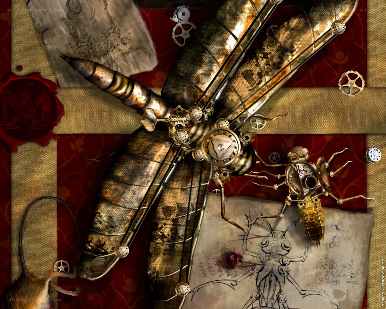 Steampunk dragonfly design