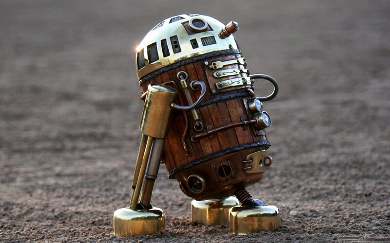 steampunk droid robot