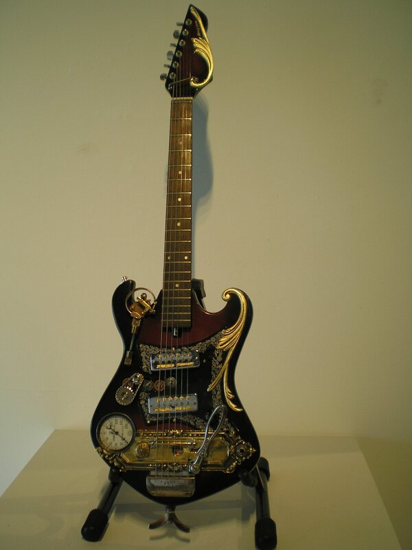 steampunk electric guitar
