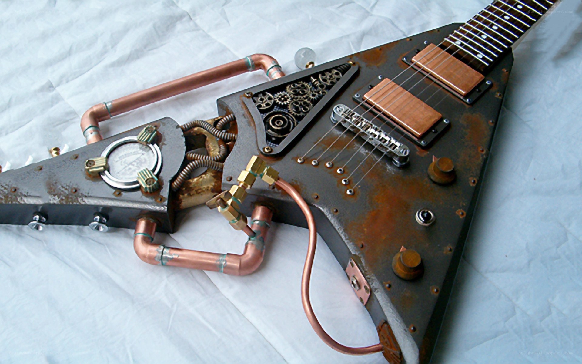 steampunk electric guitar