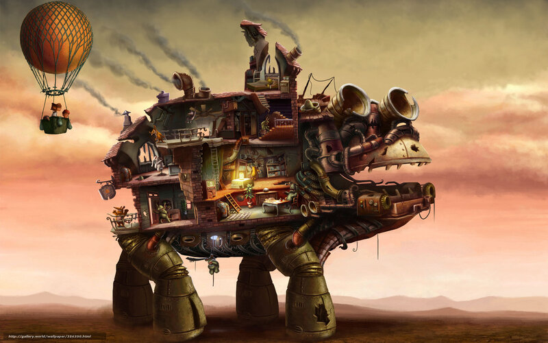 Steampunk Elephant House — Brown
