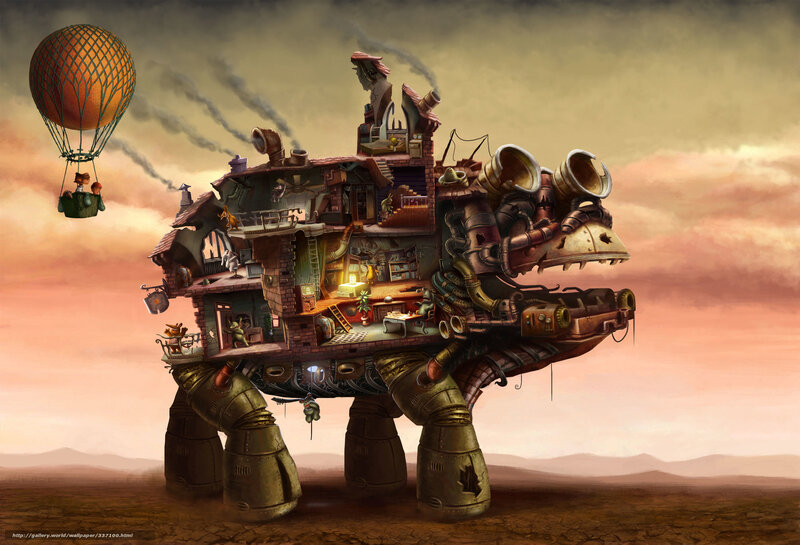 Steampunk elephant house