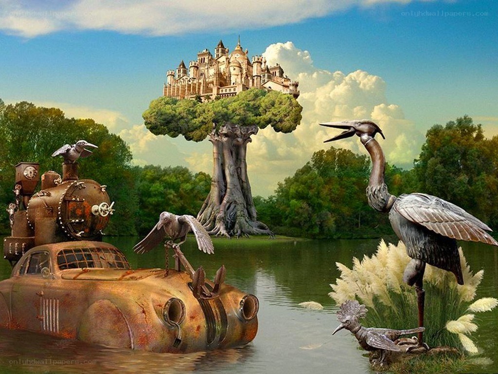 steampunk fantasy landscape