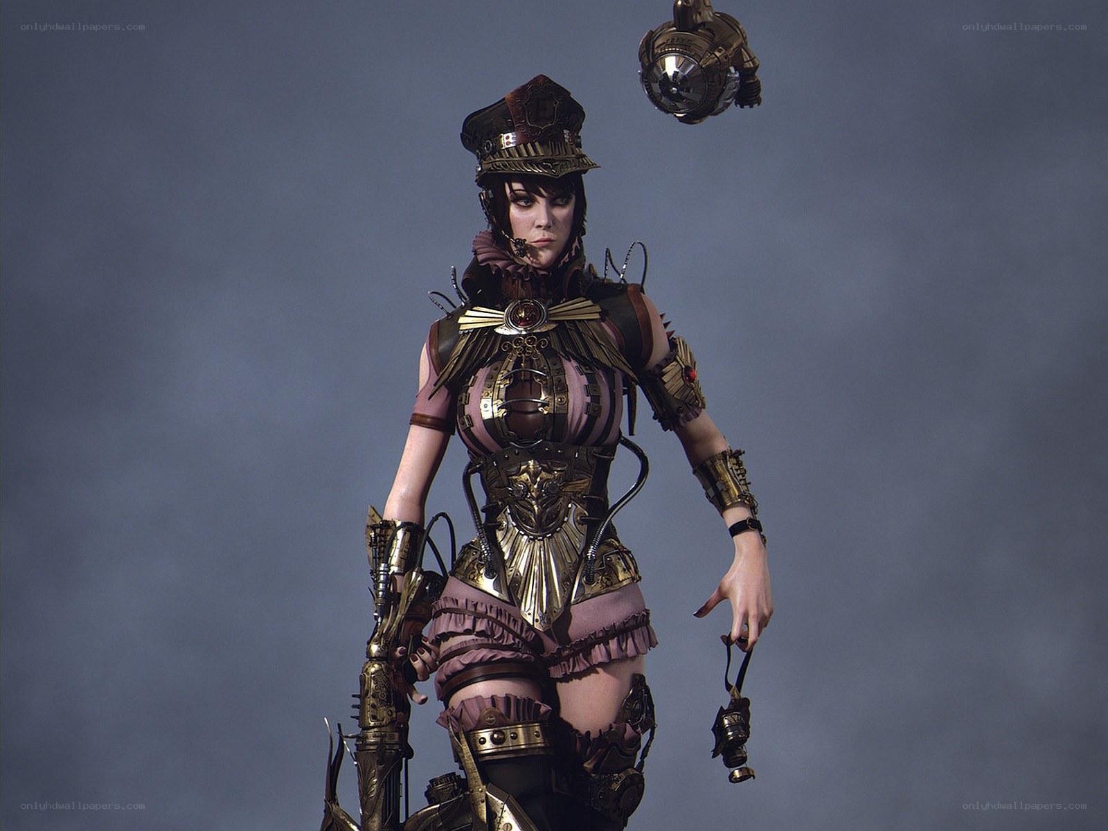 steampunk female warrior