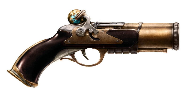 steampunk flintlock pistol