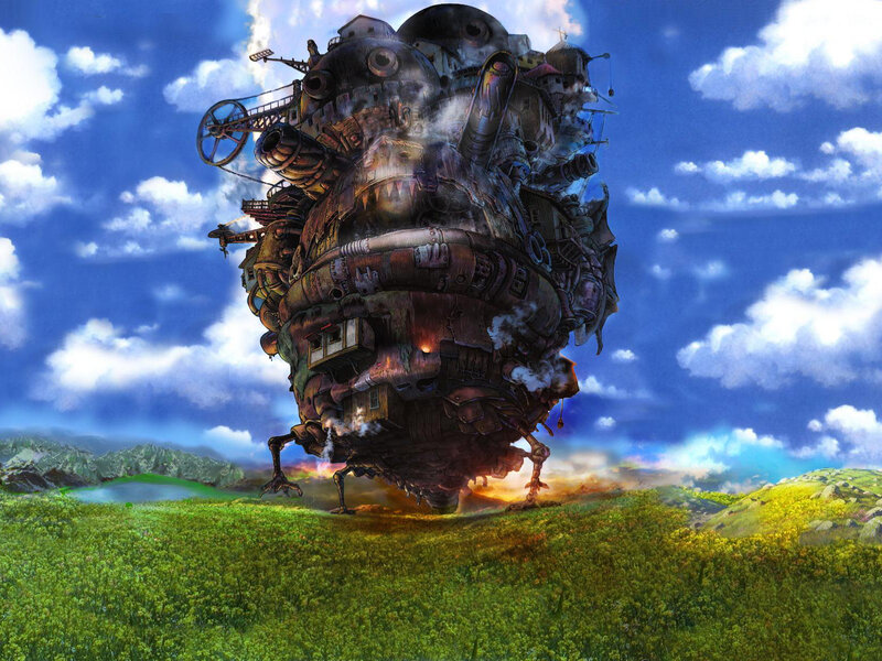 Steampunk flying castle