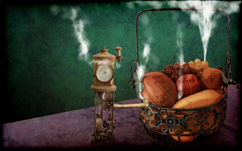 Steampunk fruit basket