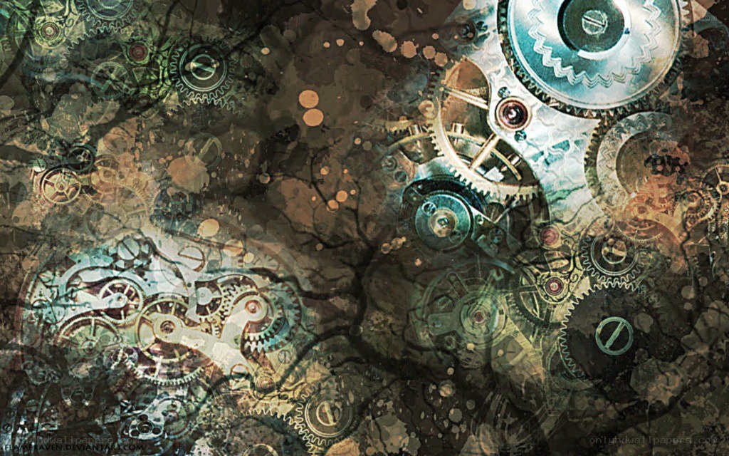 Steampunk gear collage