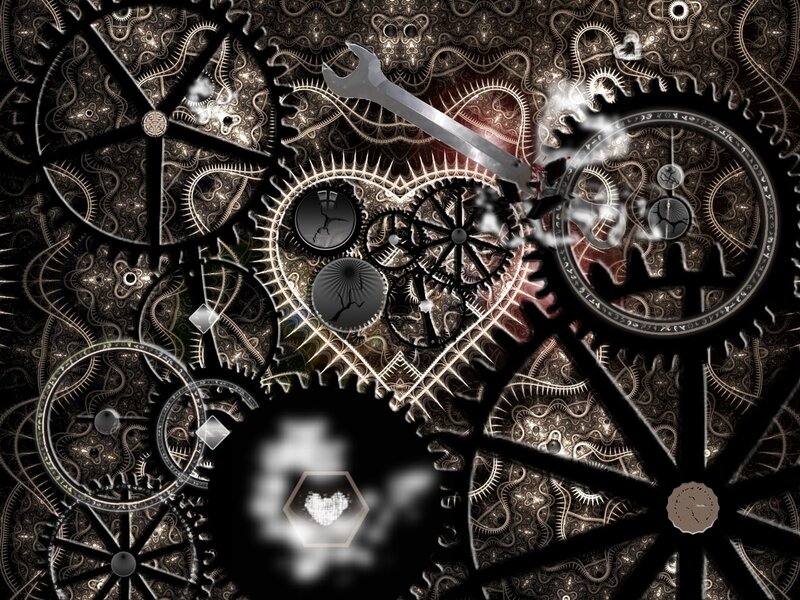 steampunk gear collage