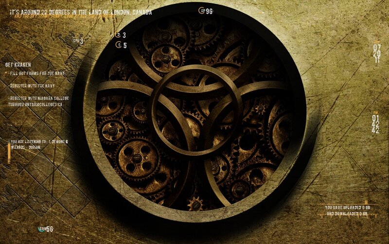 steampunk gear interface