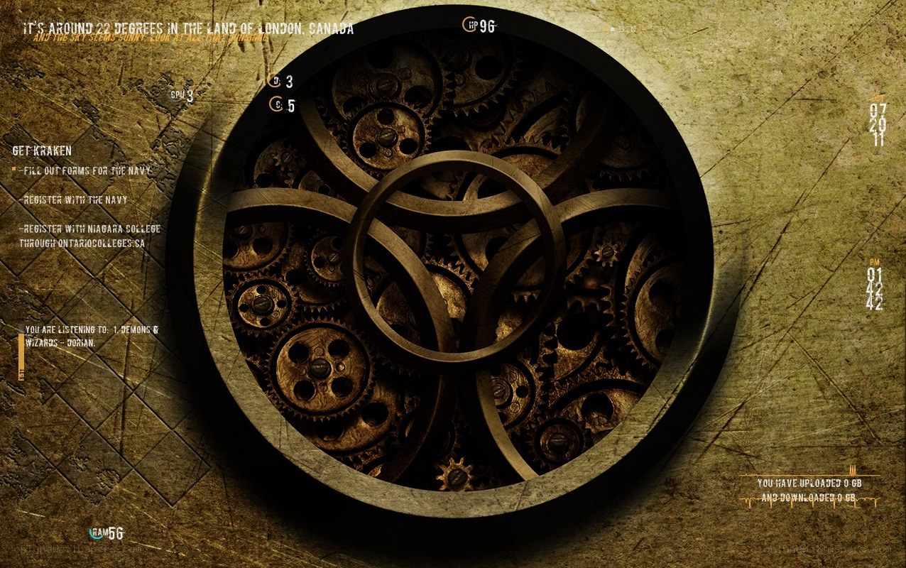 steampunk gear interface