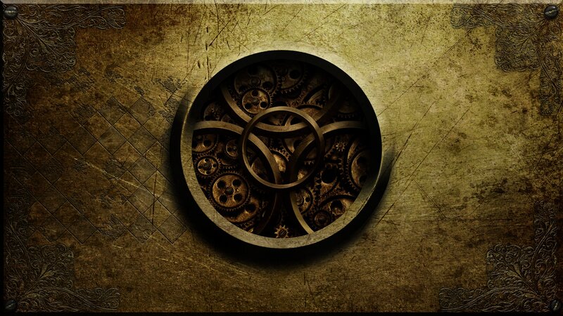 Steampunk Gear Mechanism — Brown