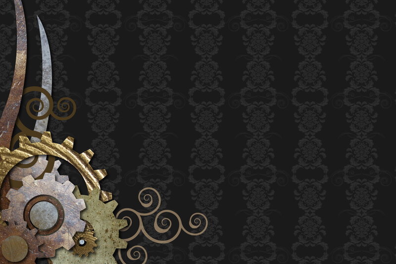 steampunk gears and scrollwork