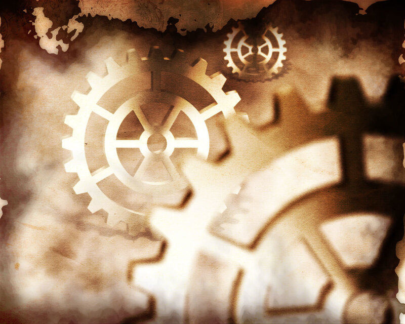 steampunk gears background