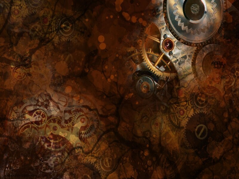 steampunk gears collage