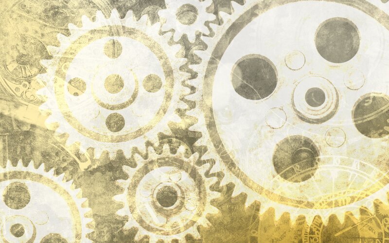 steampunk gears collage