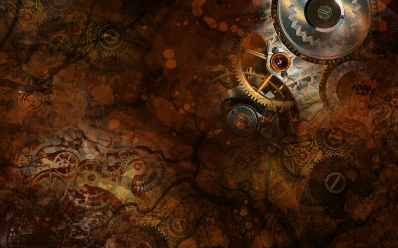 steampunk gears collage