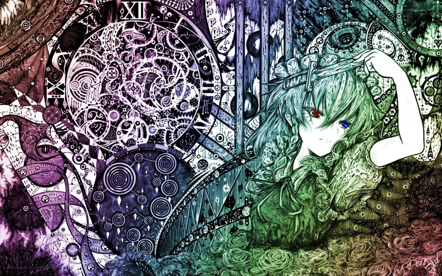 steampunk girl with clockwork