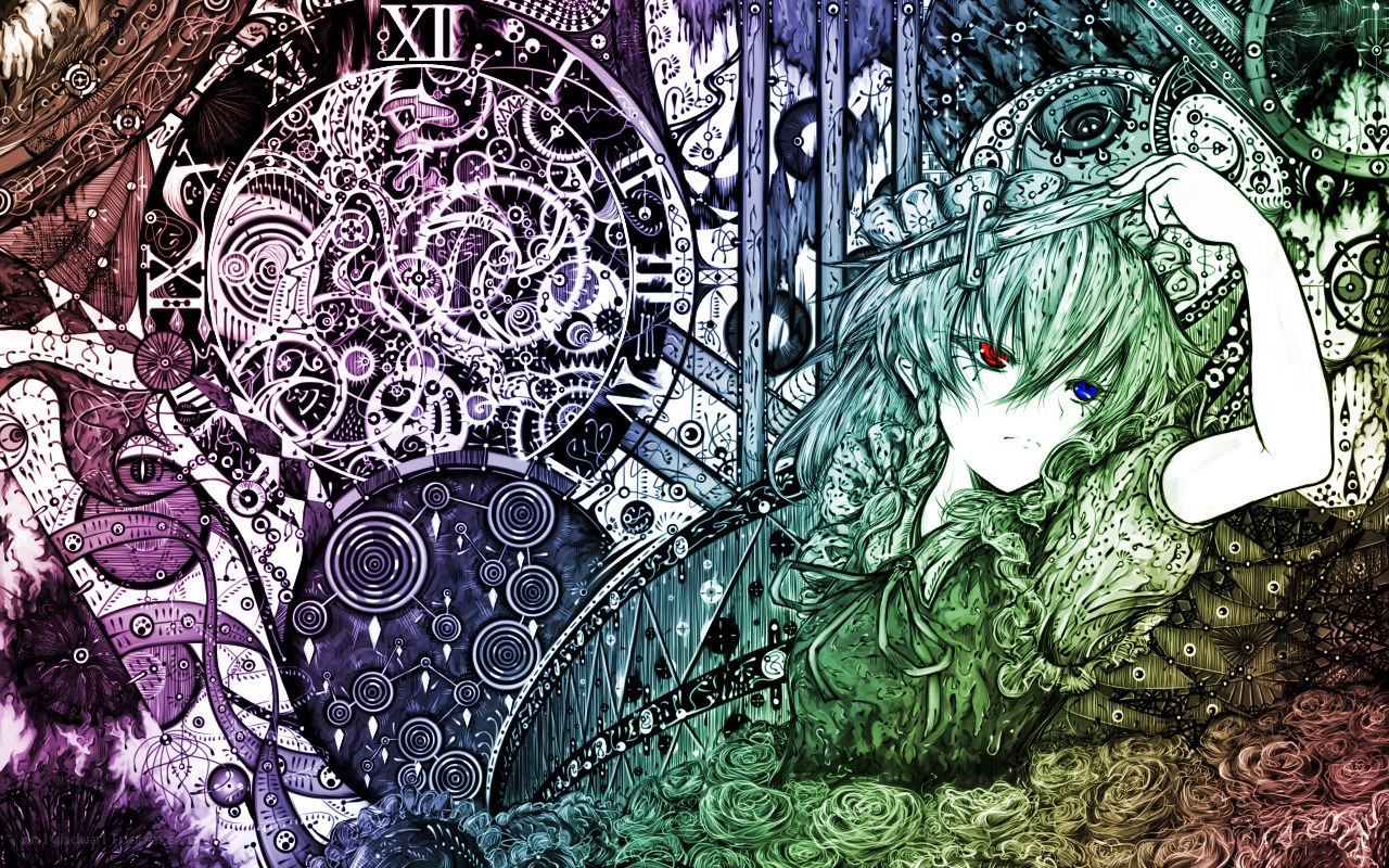 steampunk girl with clockwork