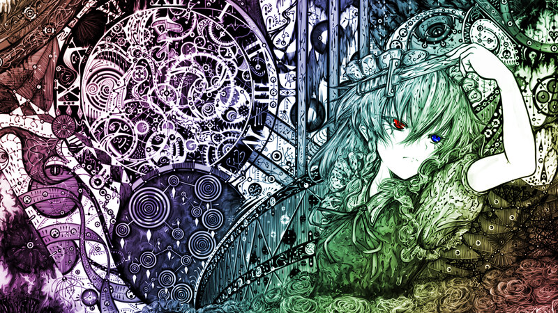 steampunk girl with mechanical gears