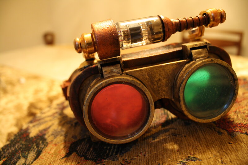 Steampunk Goggles — Brown, Dramatic