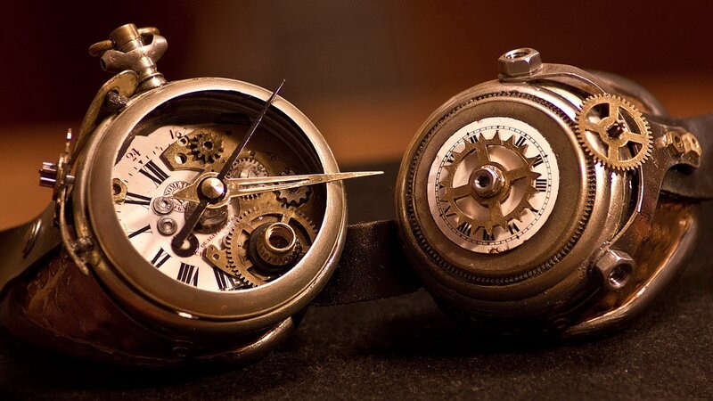Steampunk Goggles with Clocks