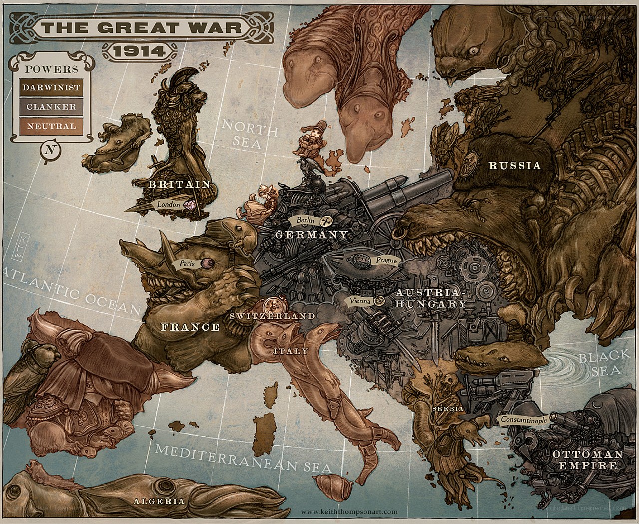Steampunk Great War Map