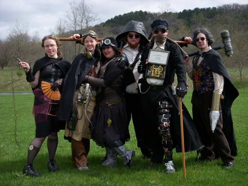 Steampunk group cosplay
