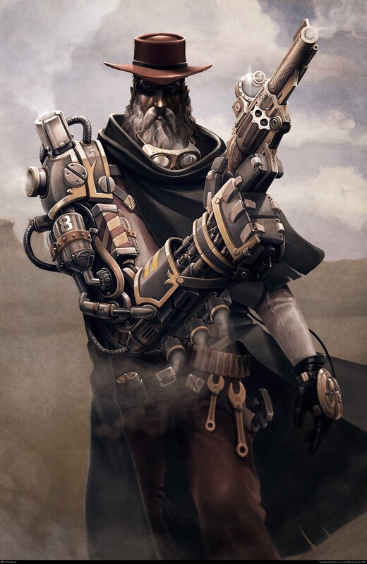 steampunk gunslinger