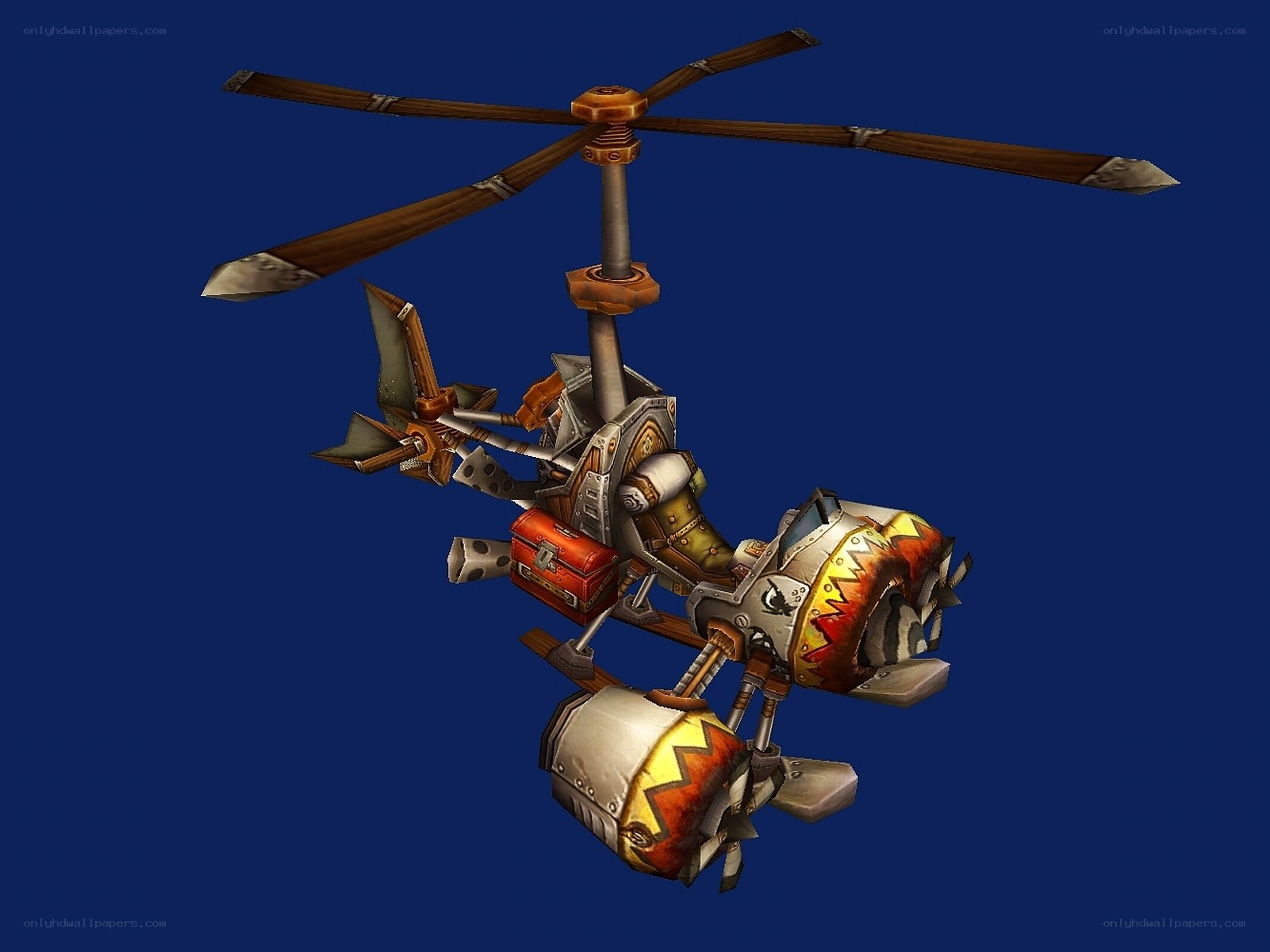 steampunk helicopter model