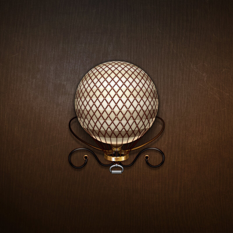 steampunk hot air balloon lamp