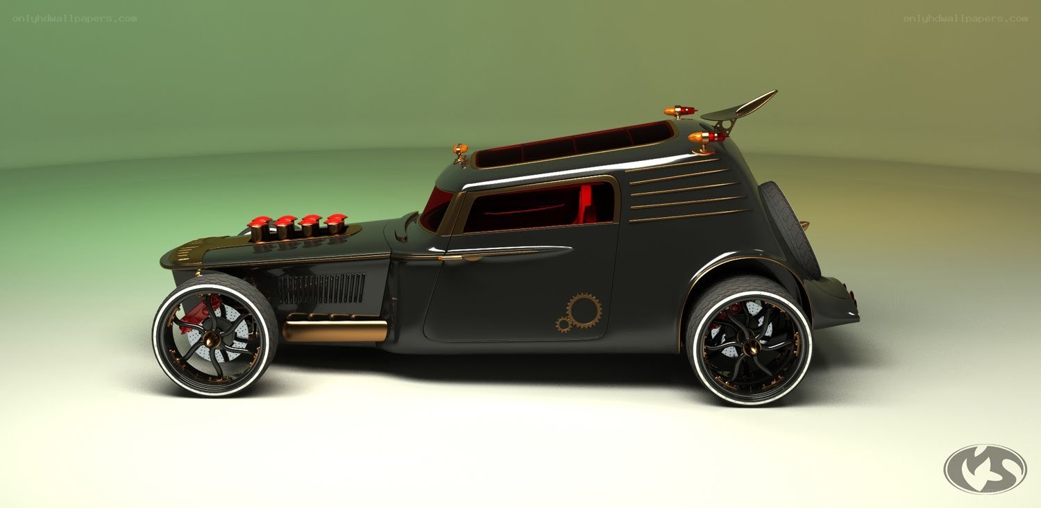 steampunk hot rod car