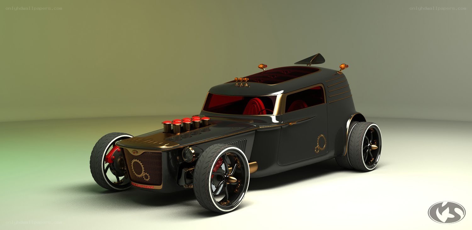 steampunk hot rod car