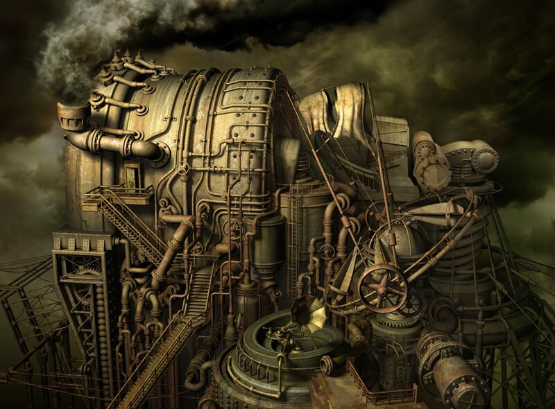 steampunk industrial complex