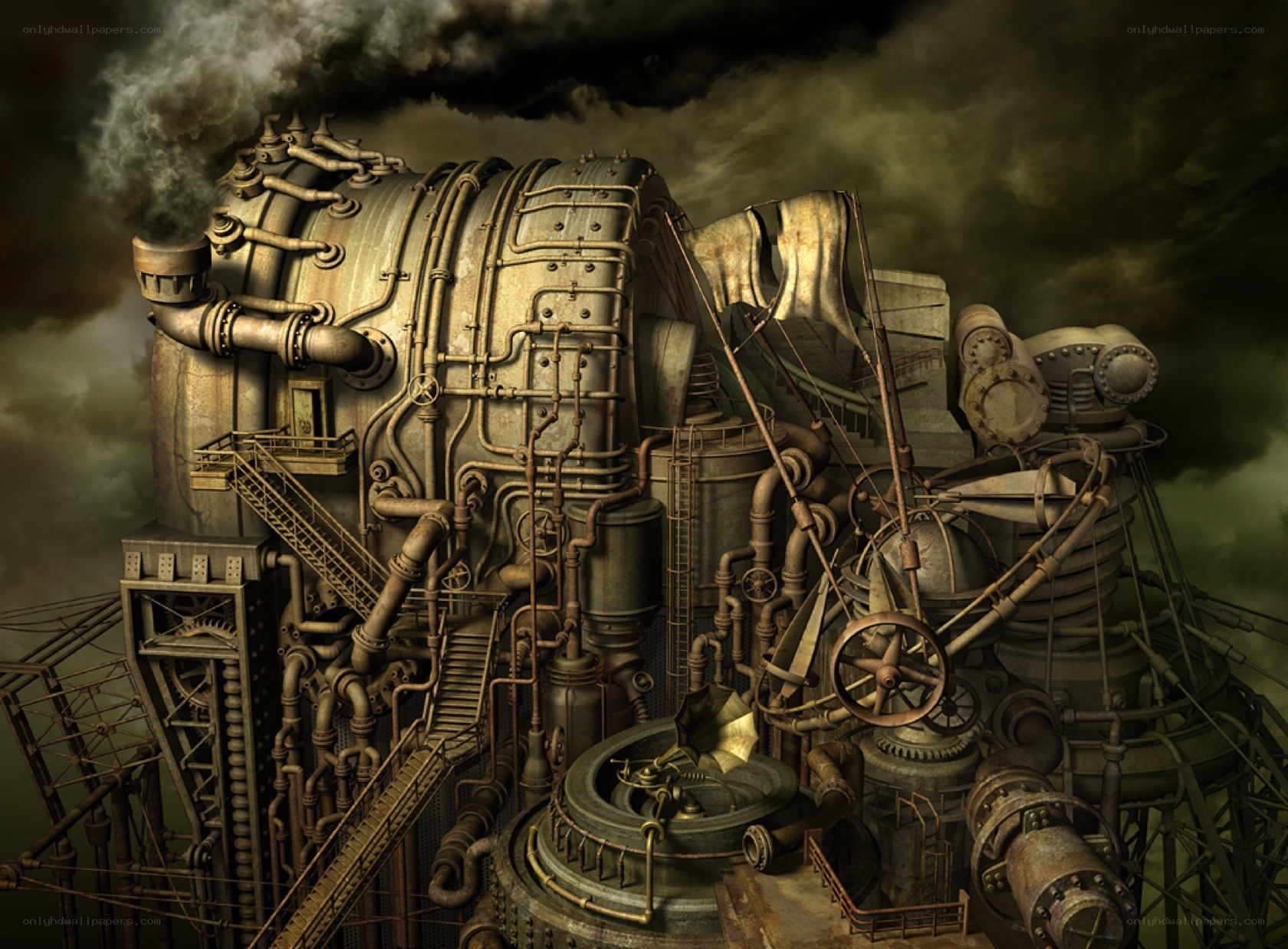 steampunk industrial complex