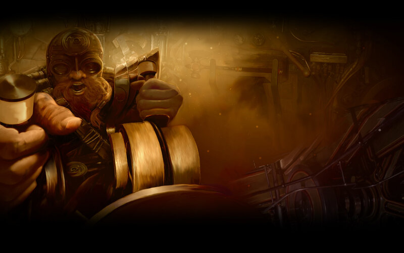 steampunk inventor at work