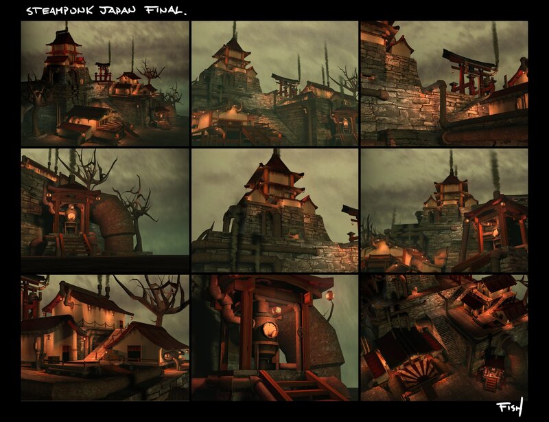 Steampunk Japanese Village