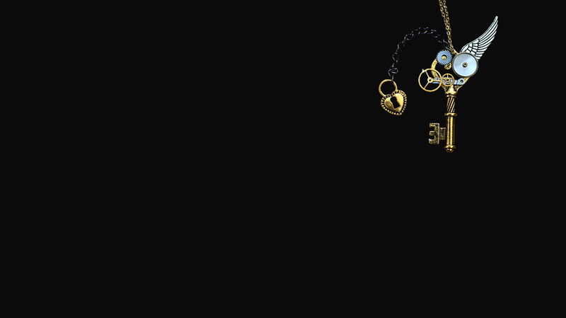 steampunk key necklace