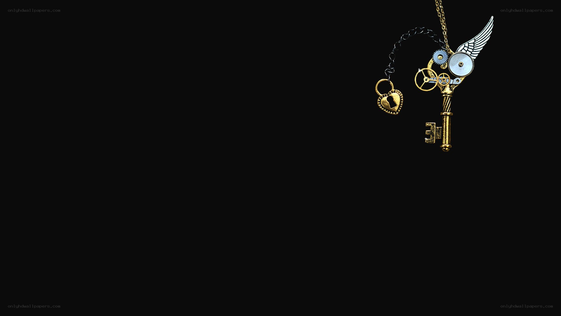steampunk key necklace