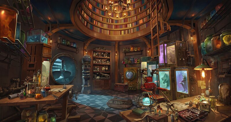 Steampunk Laboratory — Brown, Mysterious