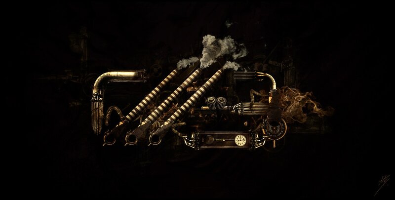 steampunk mechanical assembly