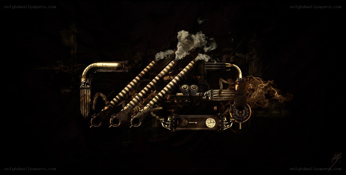 steampunk mechanical assembly