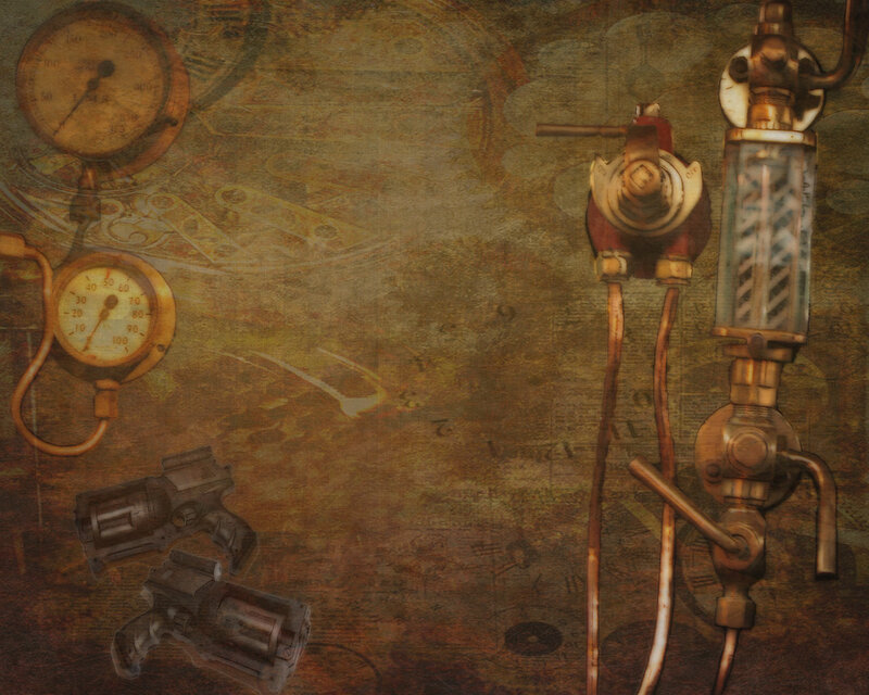 steampunk mechanical background