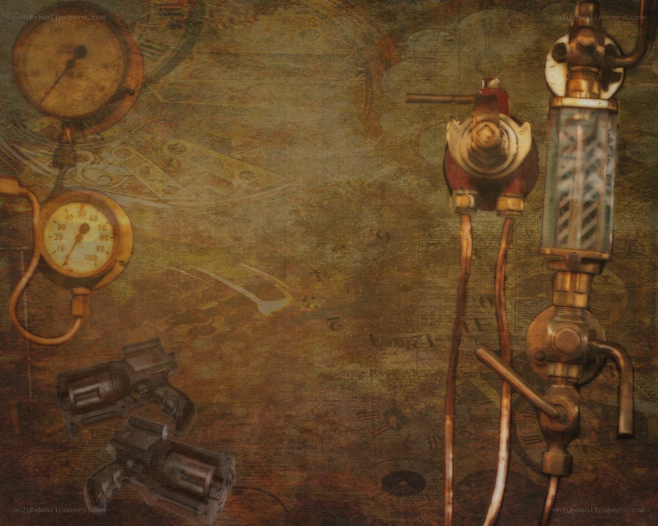 steampunk mechanical background