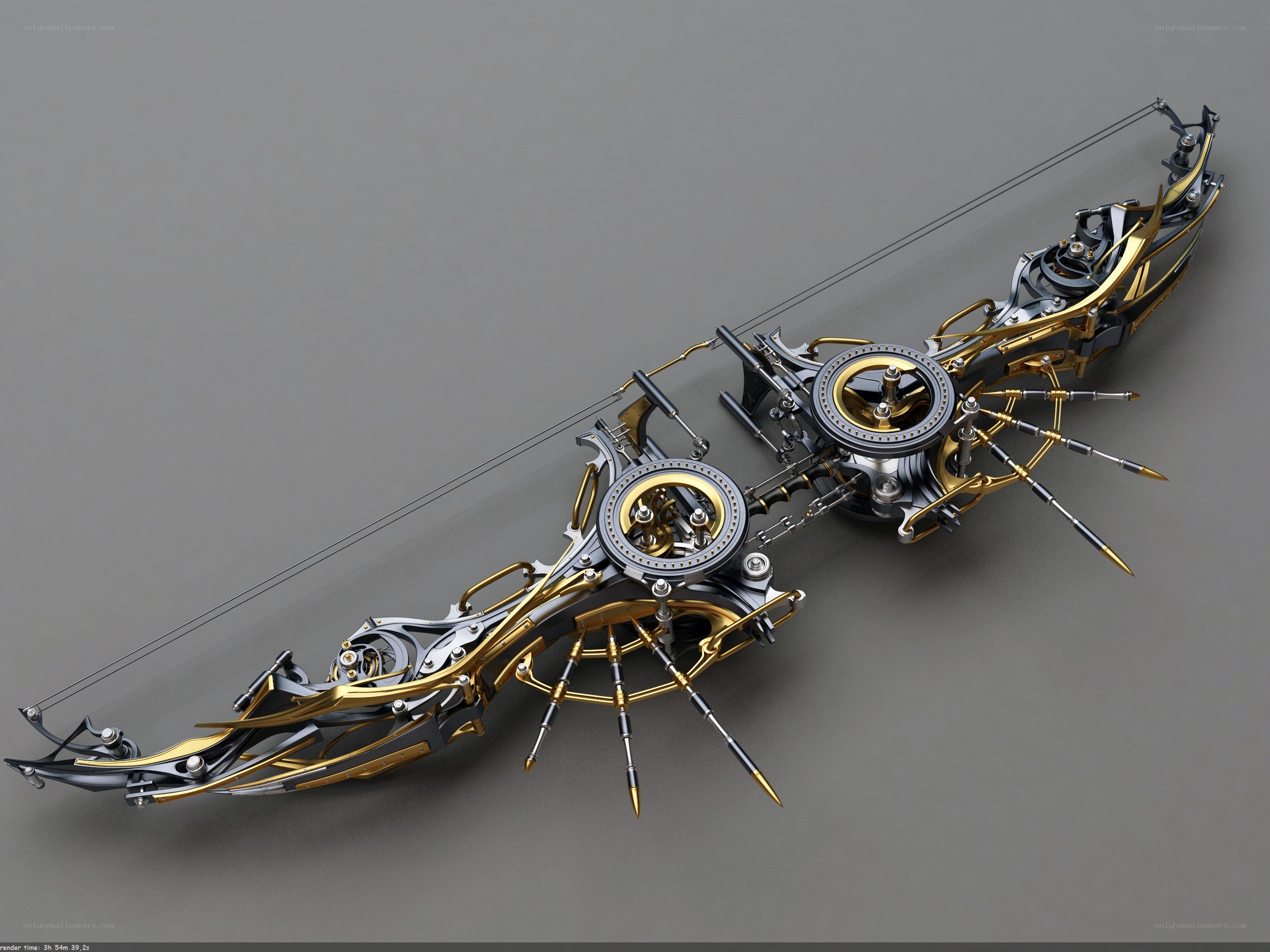 steampunk mechanical bow