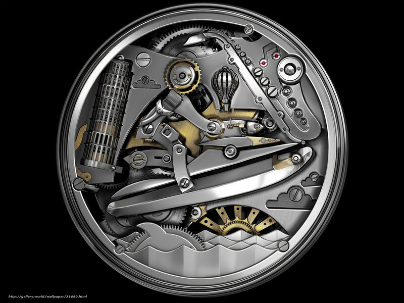 Steampunk mechanical clock