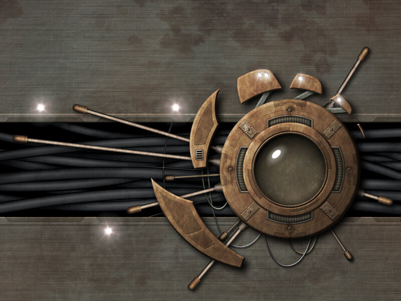Steampunk Mechanical Device — Brown