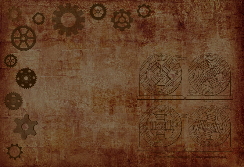 Steampunk mechanical diagram