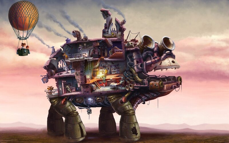 steampunk mechanical elephant